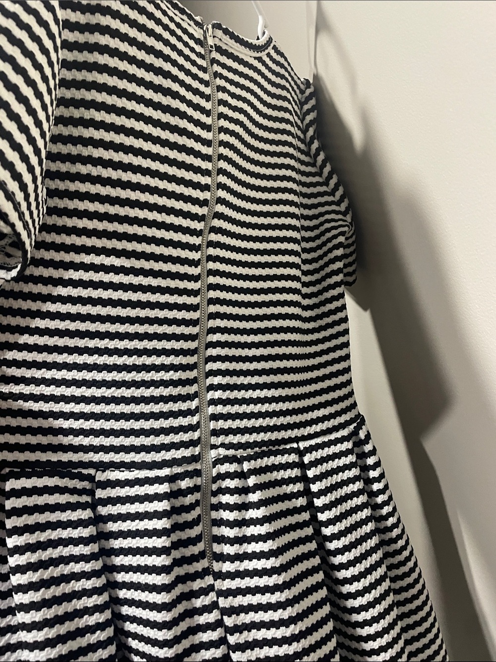 LuLaRoe Black and White Striped Fit-and-Flare Dress - Picture 4 of 4